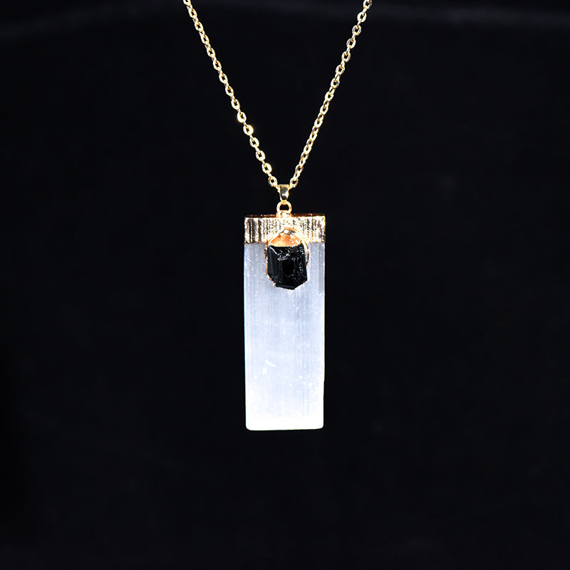 Gilded Selenite Pendant