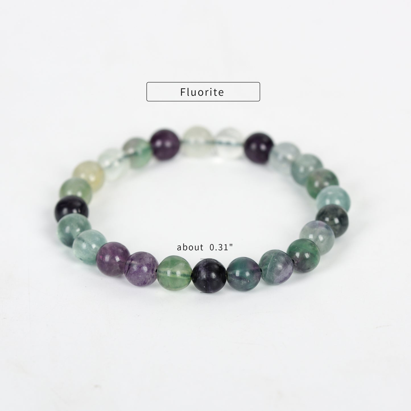 Fluorite Bracelet 6mm 8mm 10 mm