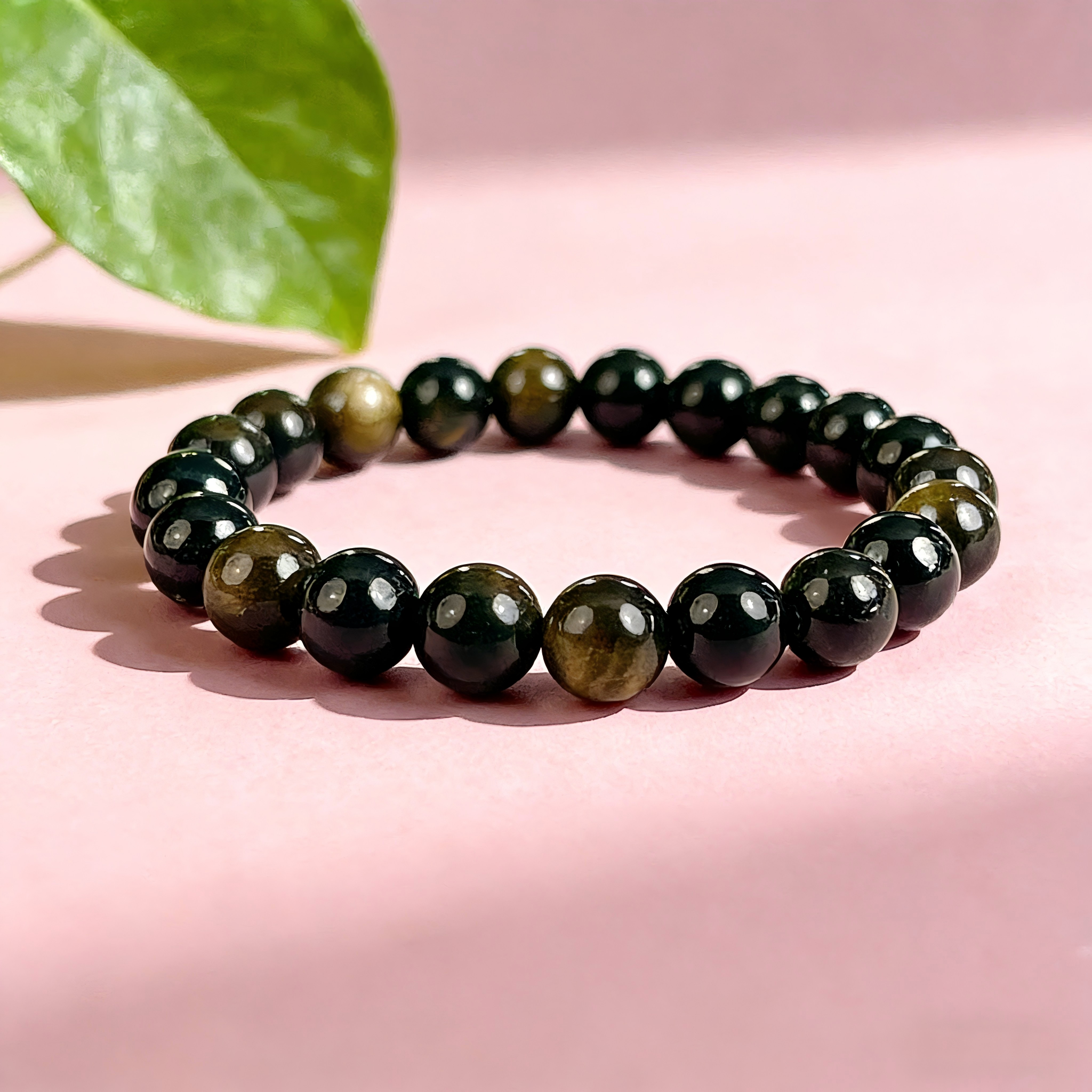 Golden Obsidian  Beaded Bracelet
