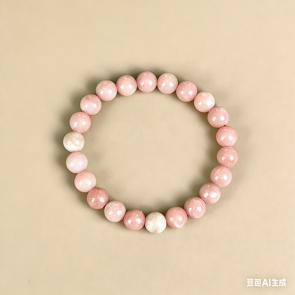 Pink Opal  Beaded Bracelet