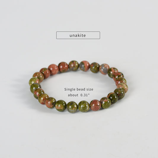 Unakite Bracelet 6mm 8mm 10 mm