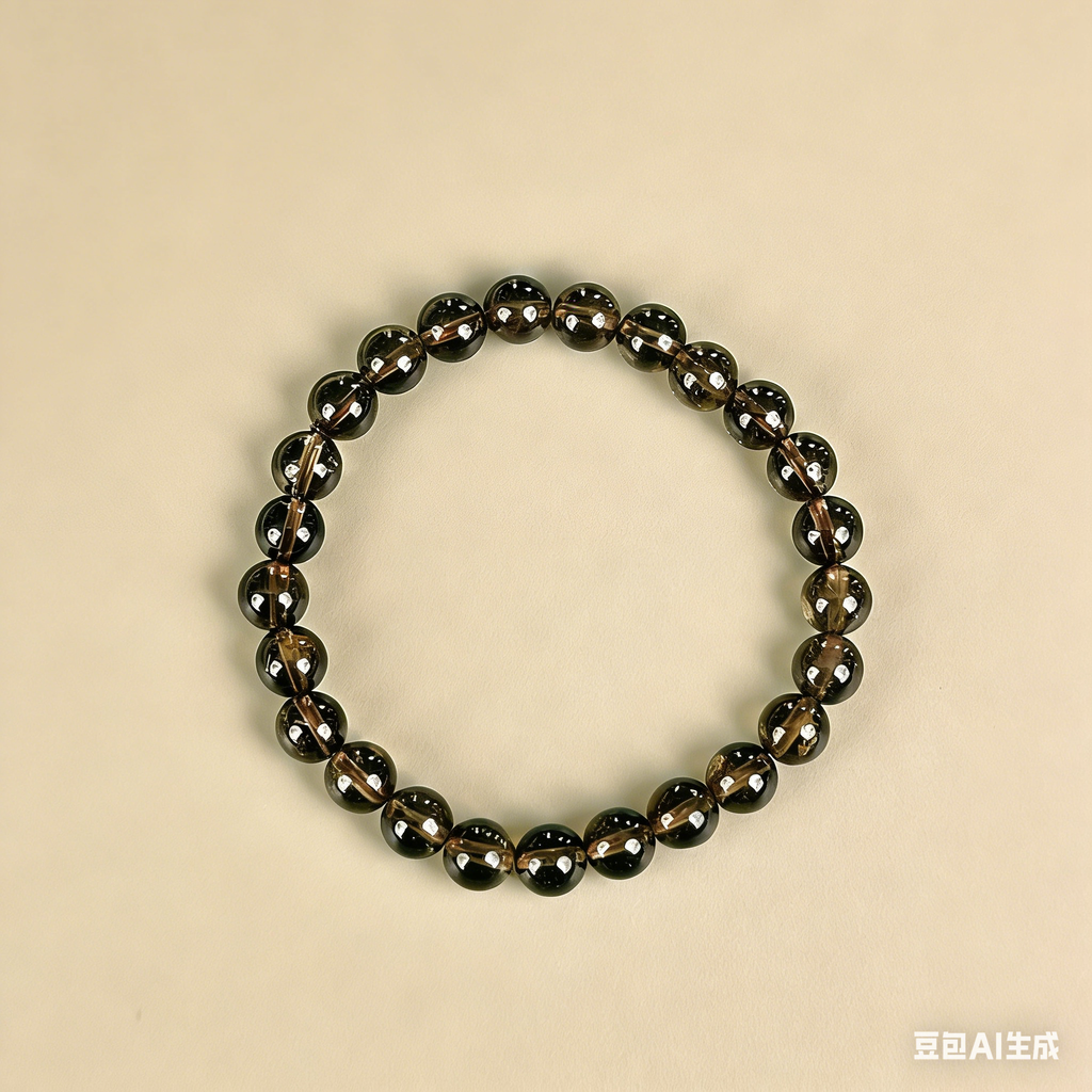 Smoky Quartz  Beaded Bracelet
