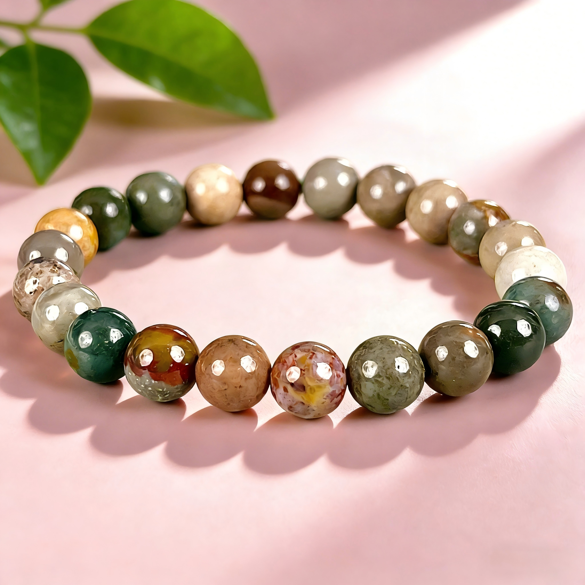 Ocean Jasper  Beaded Bracelet