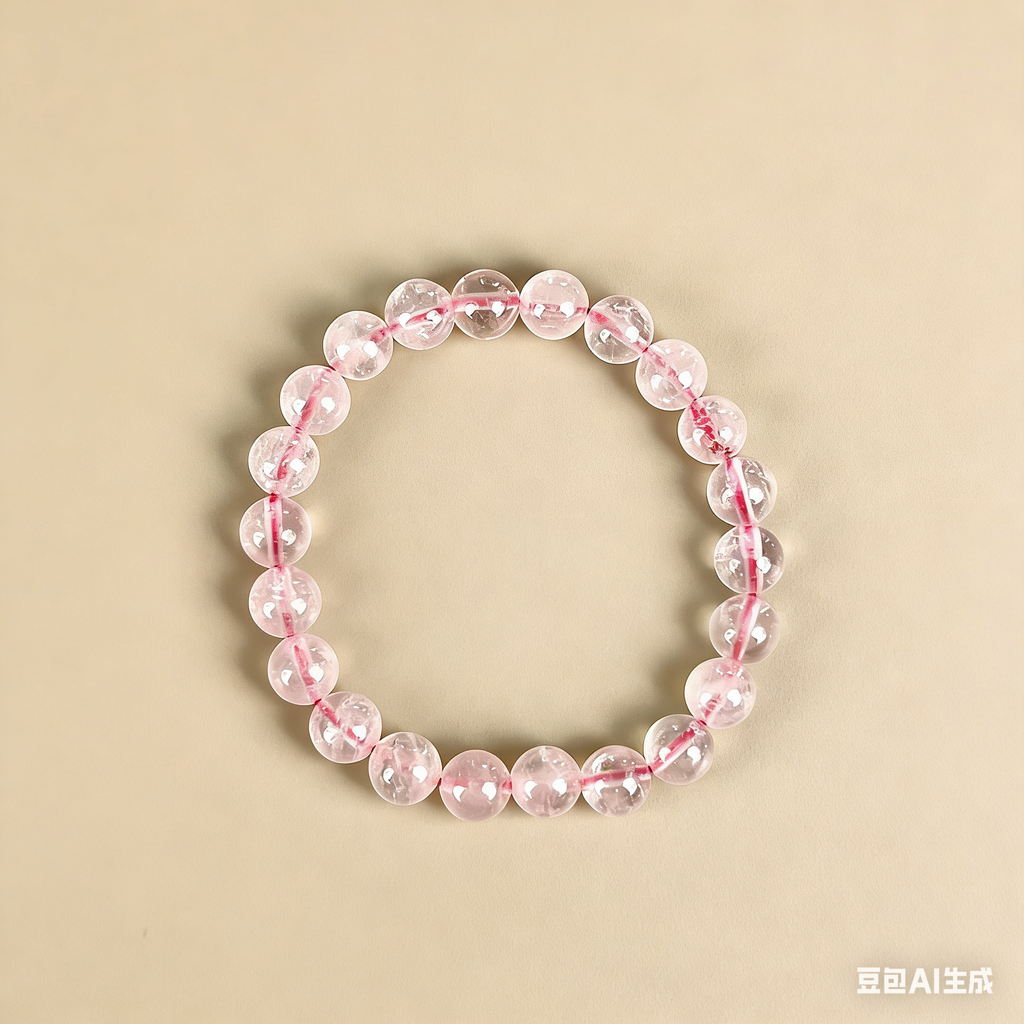 Rose Quartz  Beaded Bracelet