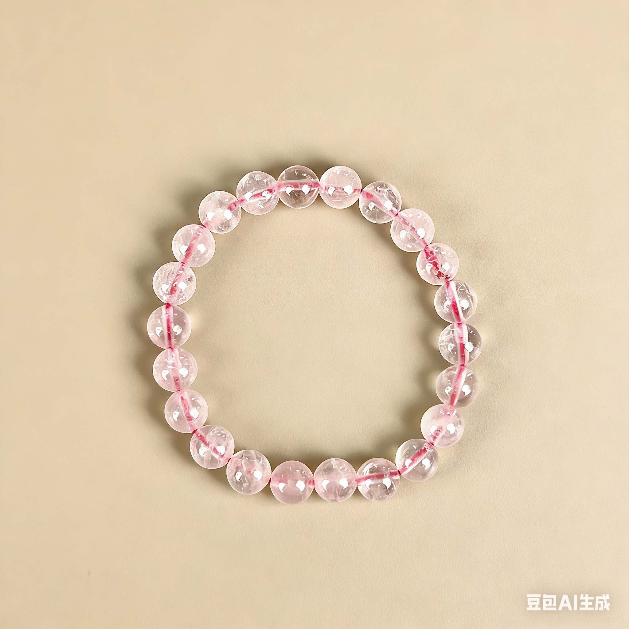 Rose Quartz  Beaded Bracelet