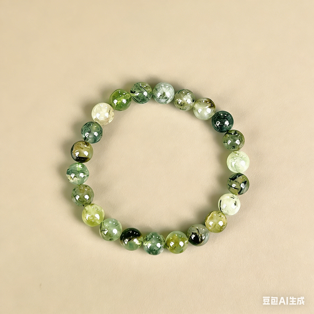 Prehnite  Beaded Bracelet