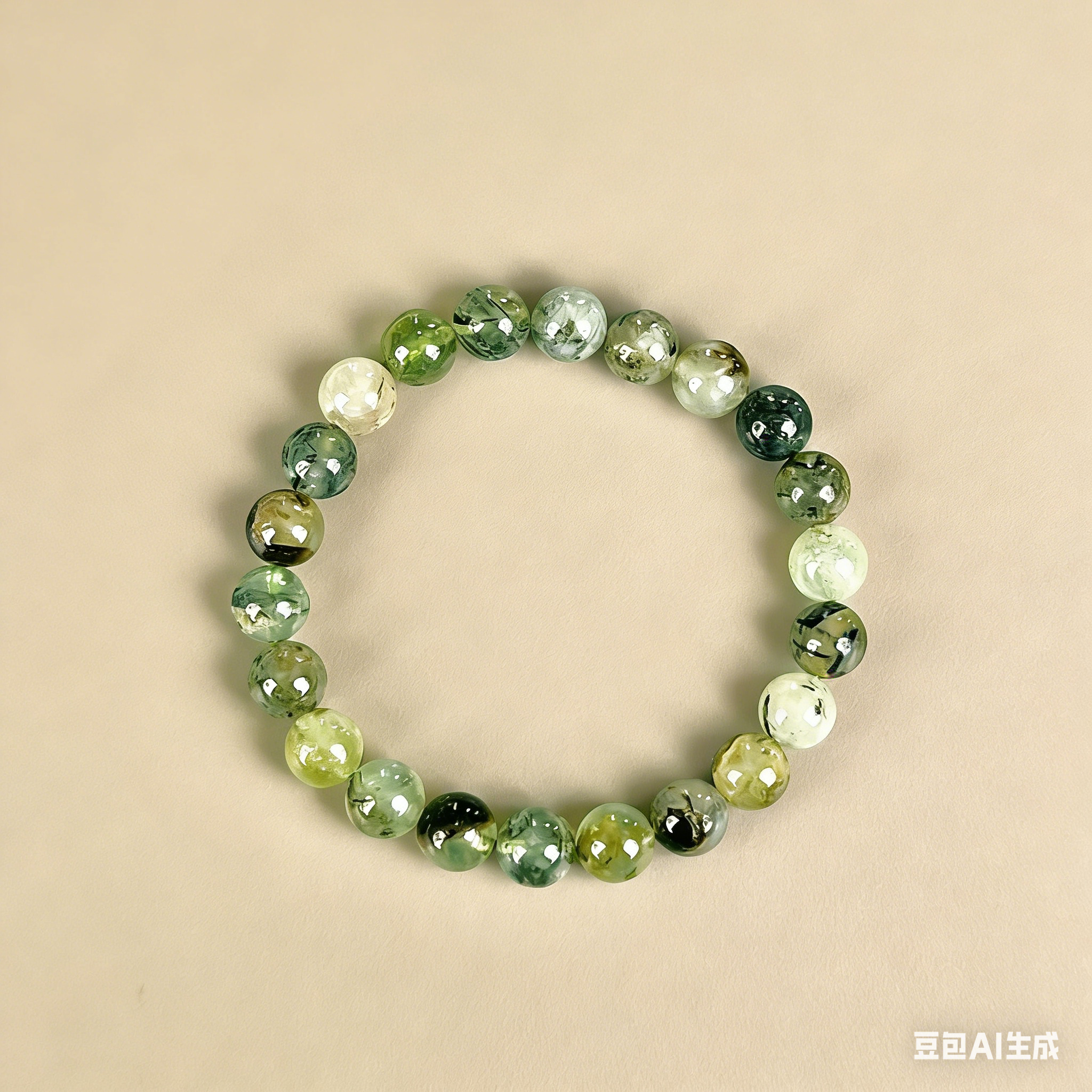 Prehnite  Beaded Bracelet