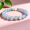 Blue Lace Agate  Beaded Bracelet
