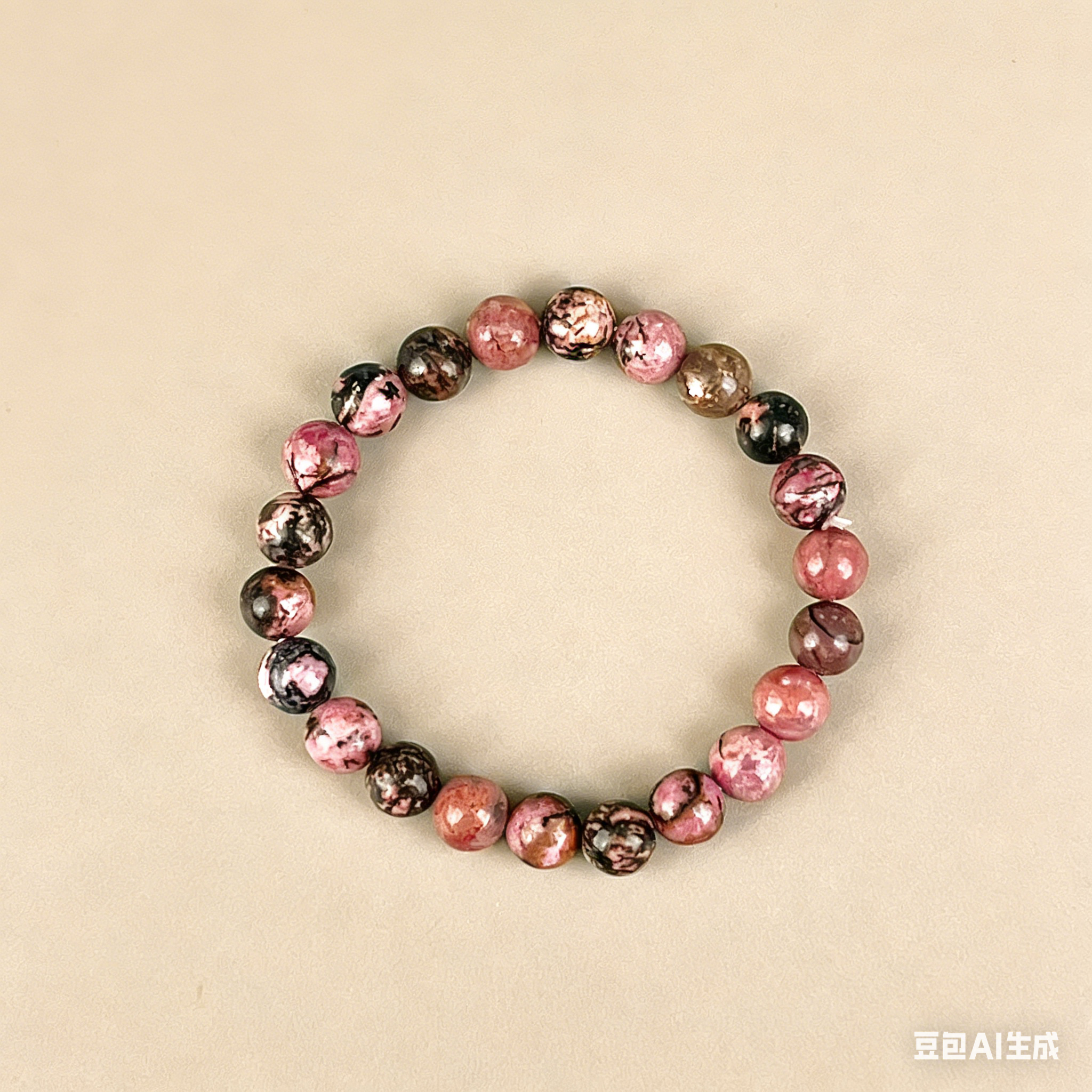 Rhodonite  Beaded Bracelet