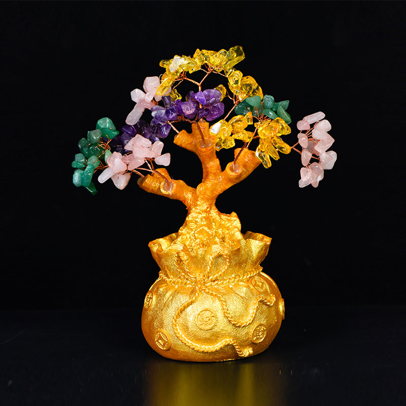 Money Bag Crystal Tree