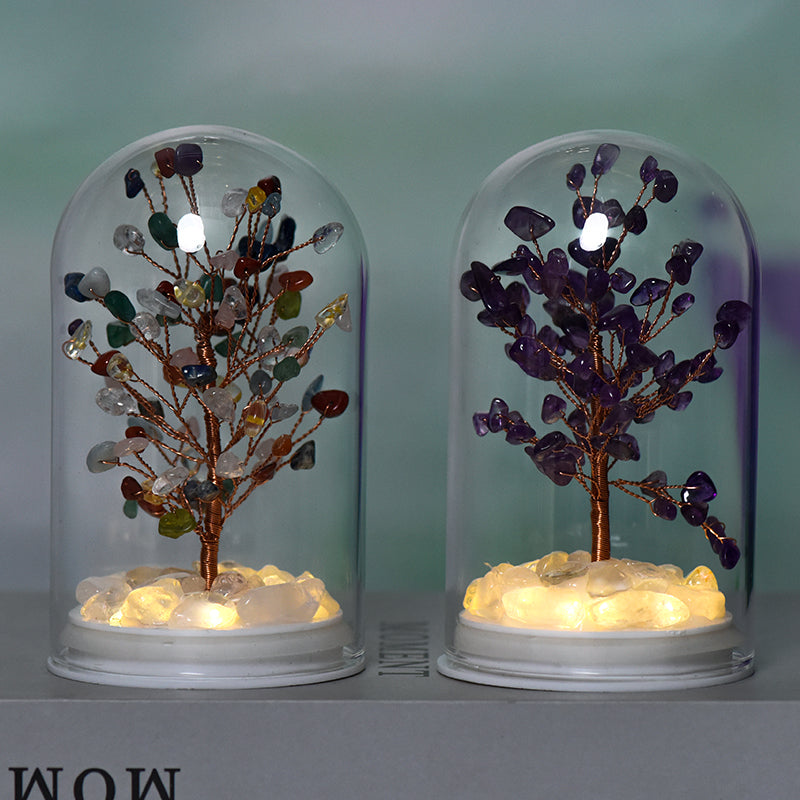 Glass Cover Lighting Crystal Tree(Medium)