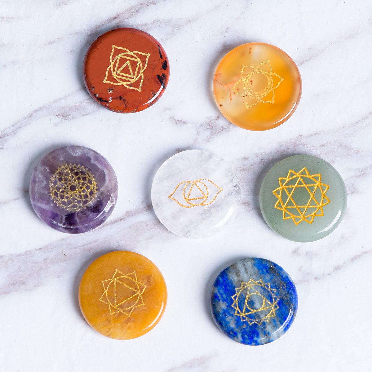 Seven Chakras Flower Set