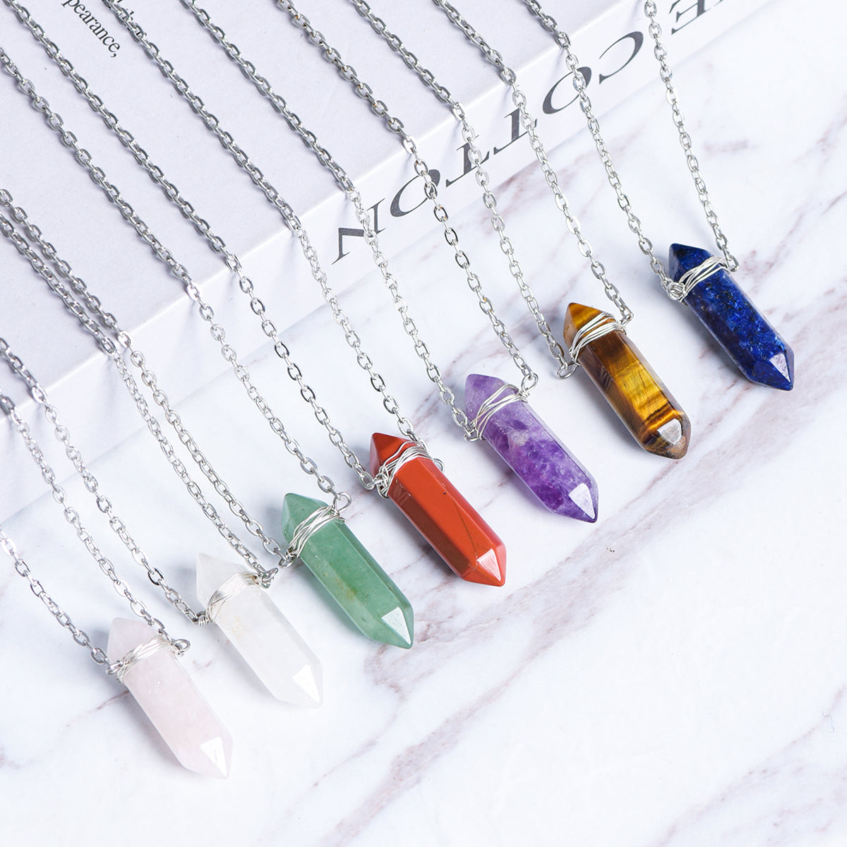 Seven Chakras Pendant Set