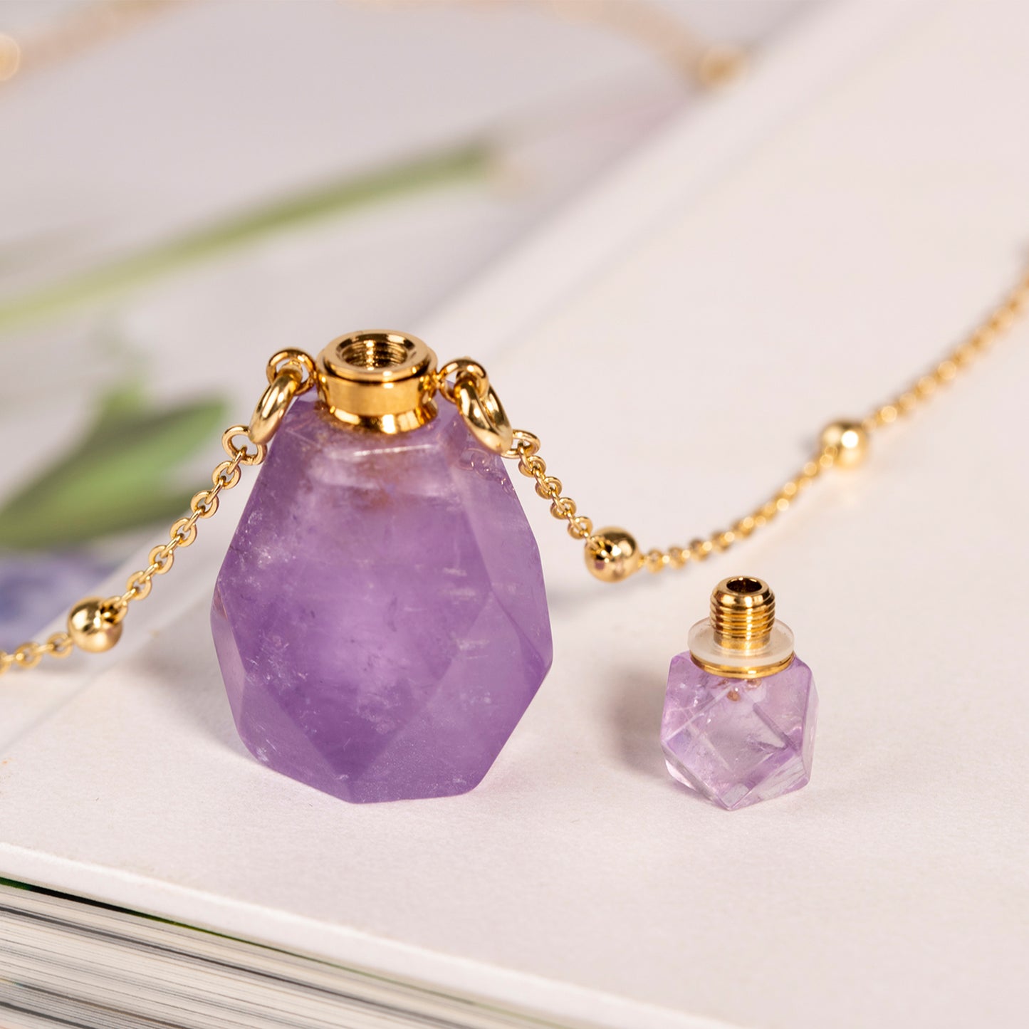 Crystal Perfume Bottle Pendant