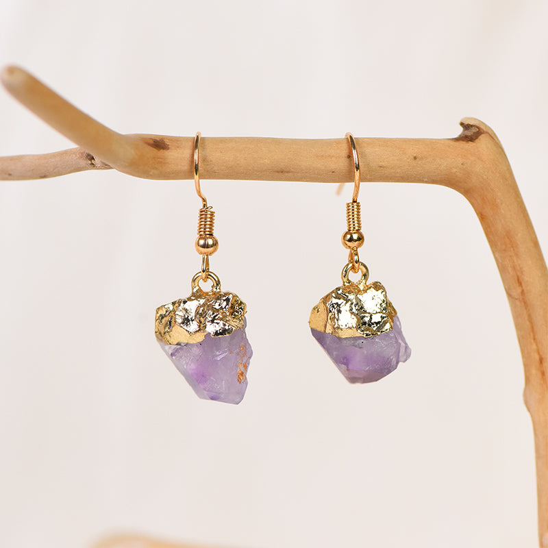 Amethyst Teeth Earring