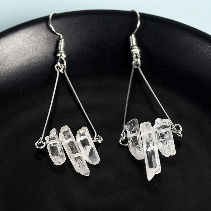 Clear Quartz Teeth Earring