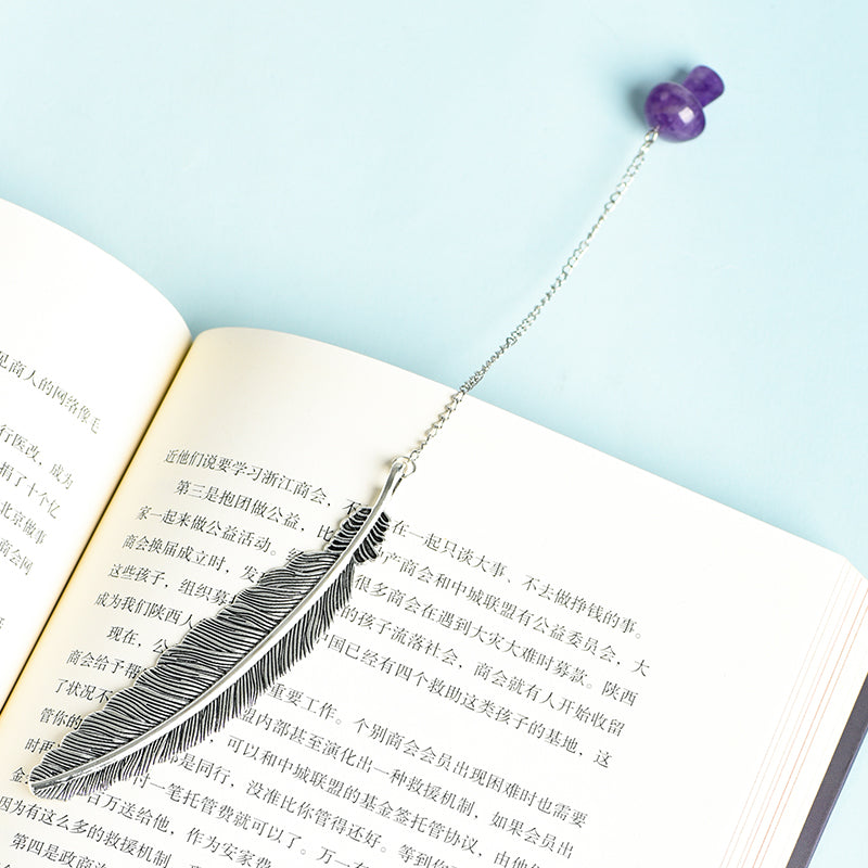 Mini Mushroom Feather Bookmark