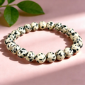 Dalmatian Jasper  Beaded Bracelet