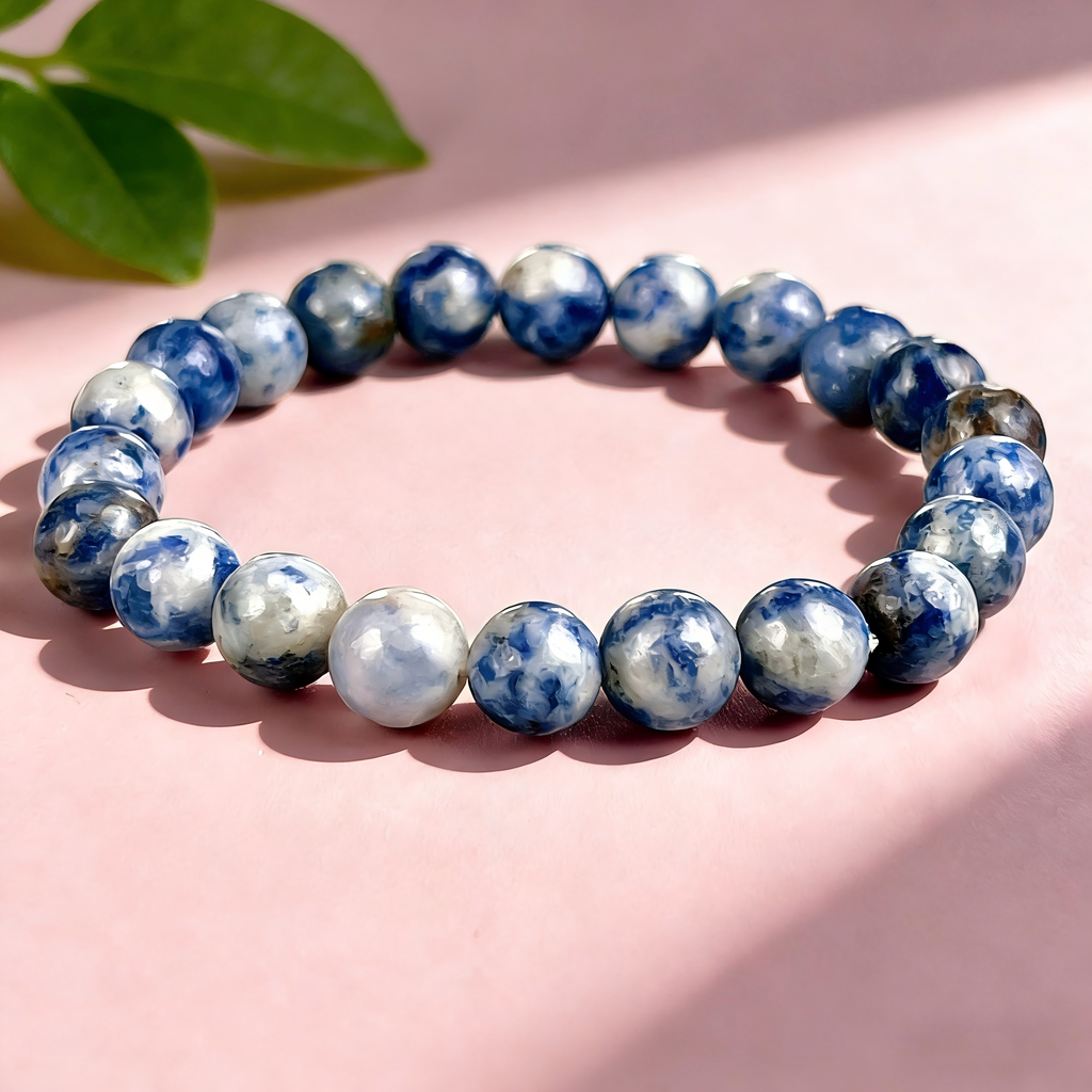 Blue Spot Jasper  Beaded Bracelet