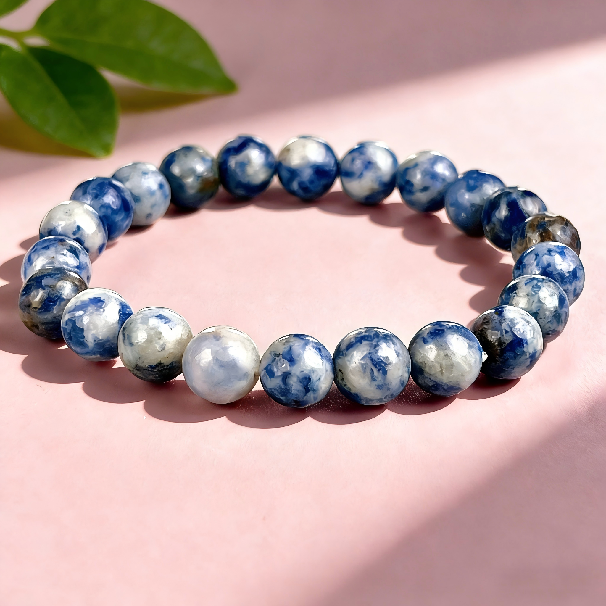 Blue Spot Jasper  Beaded Bracelet