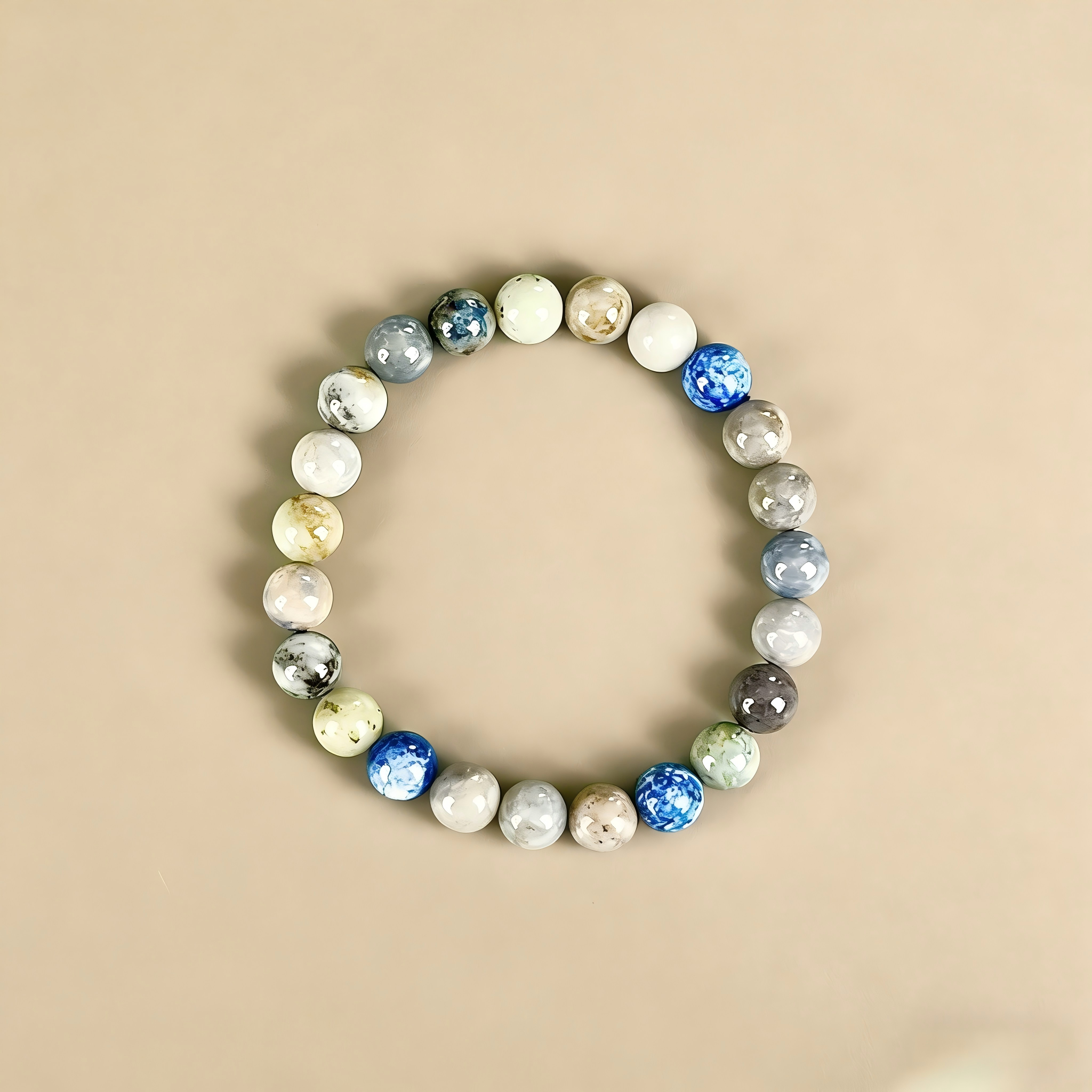 Mixed Mineral  Beaded Bracelet