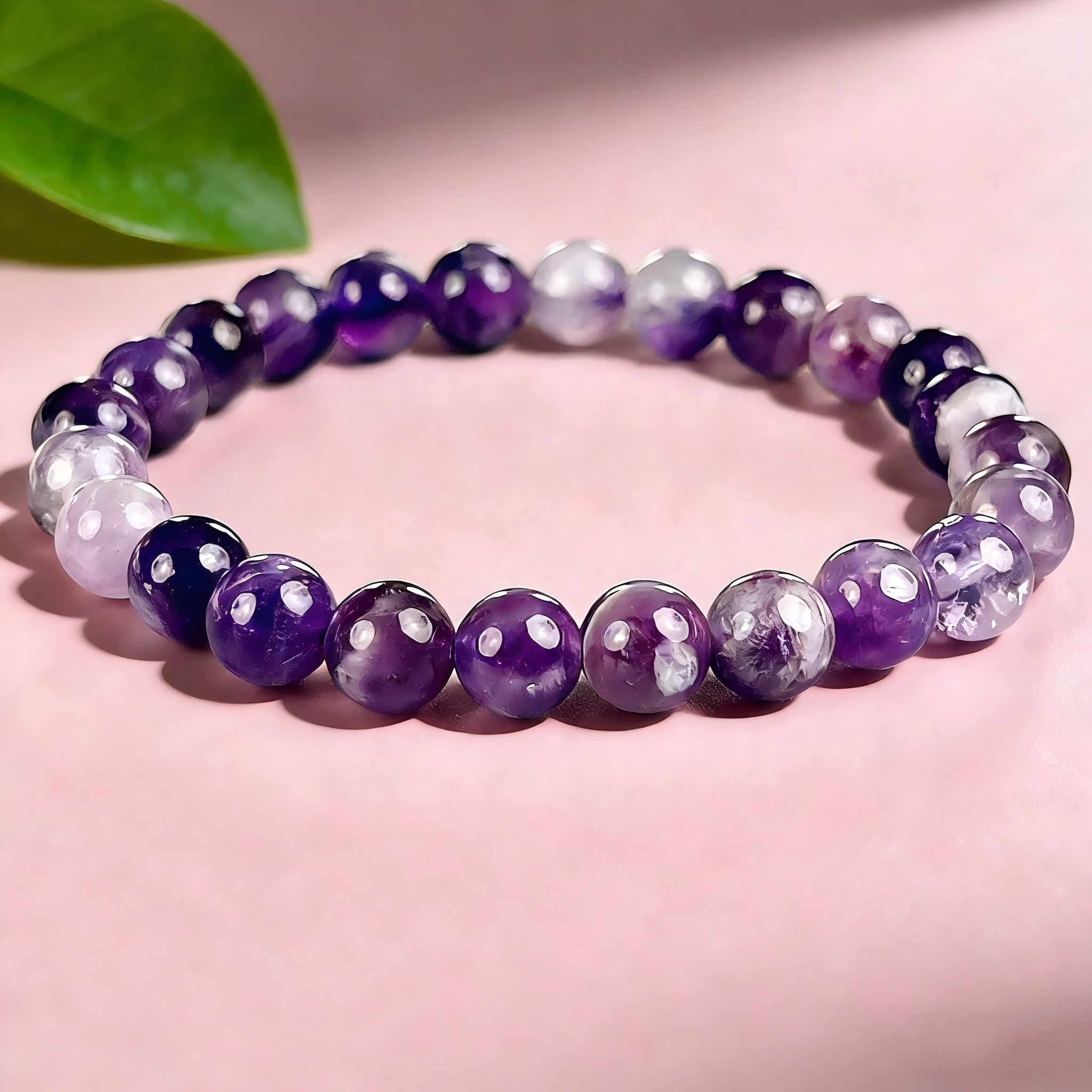 Dream Amethyst  Beaded Bracelet