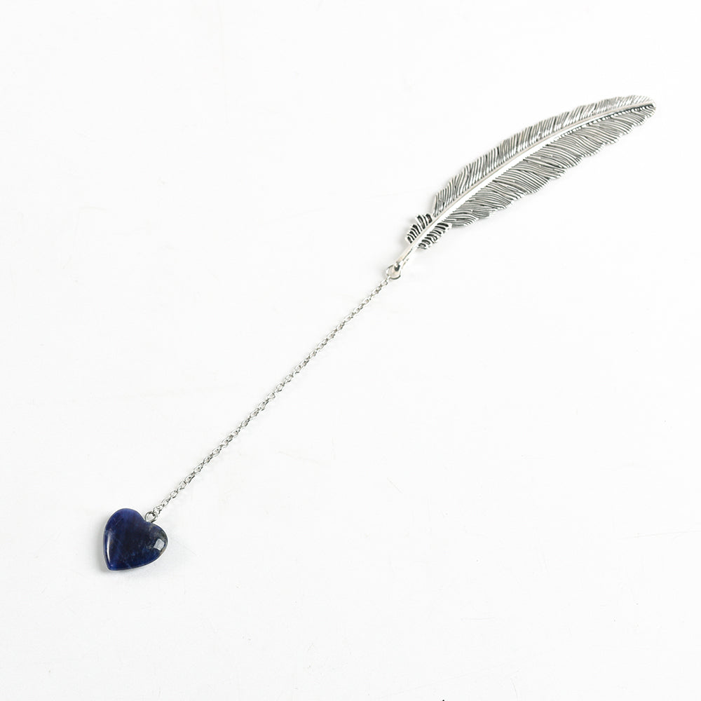 Heart Shaped Feather Bookmark