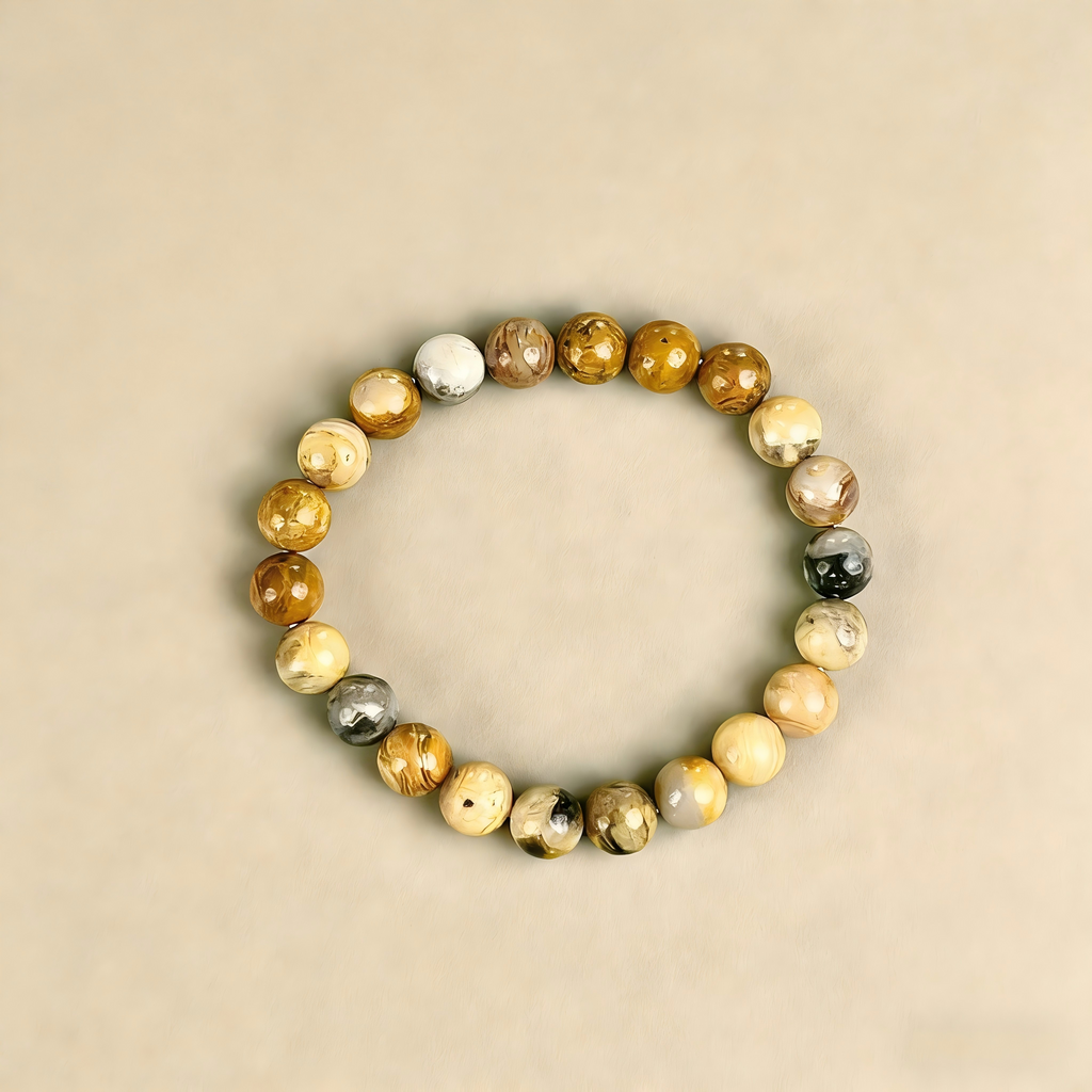 Crazy Lace Agate  Beaded Bracelet