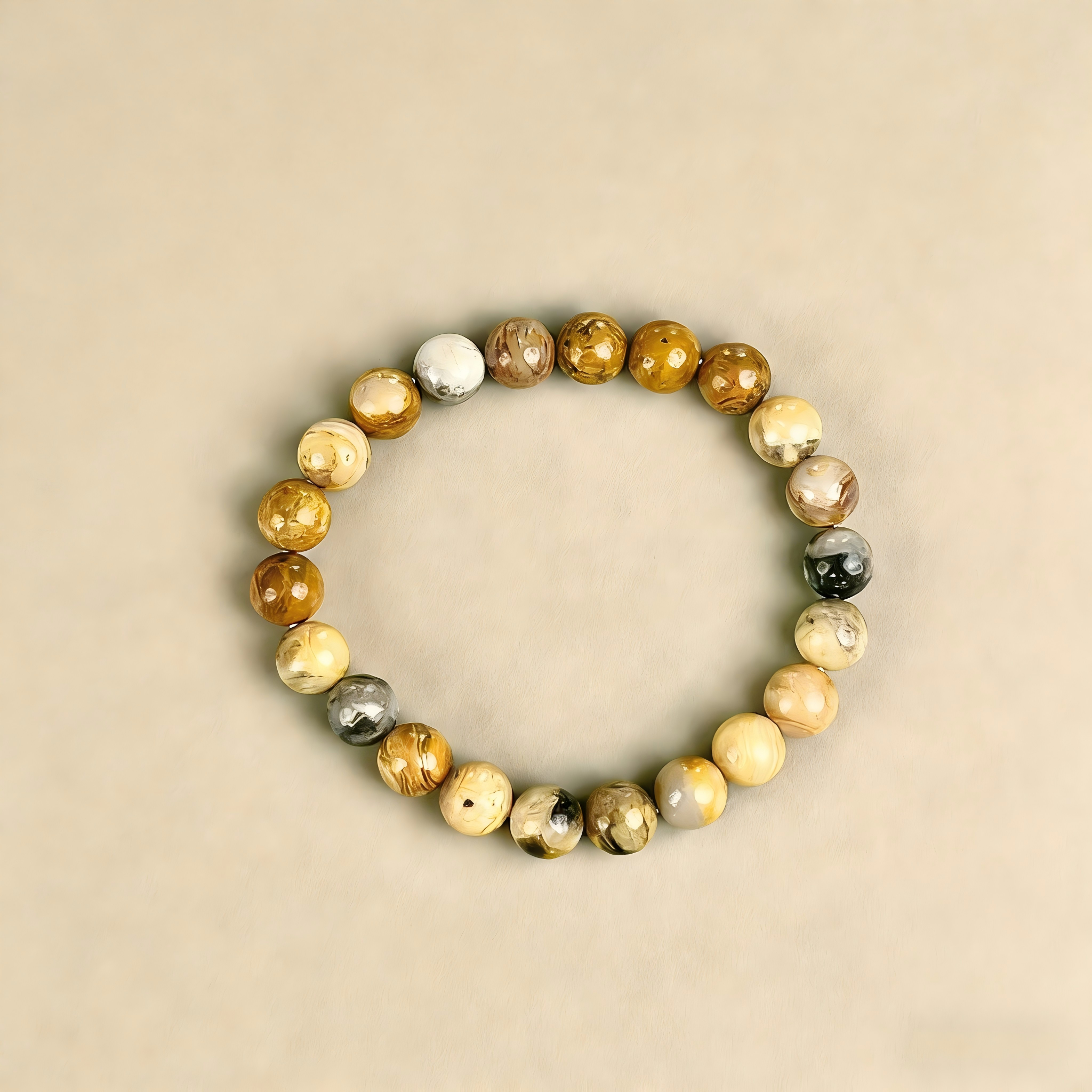 Crazy Lace Agate  Beaded Bracelet