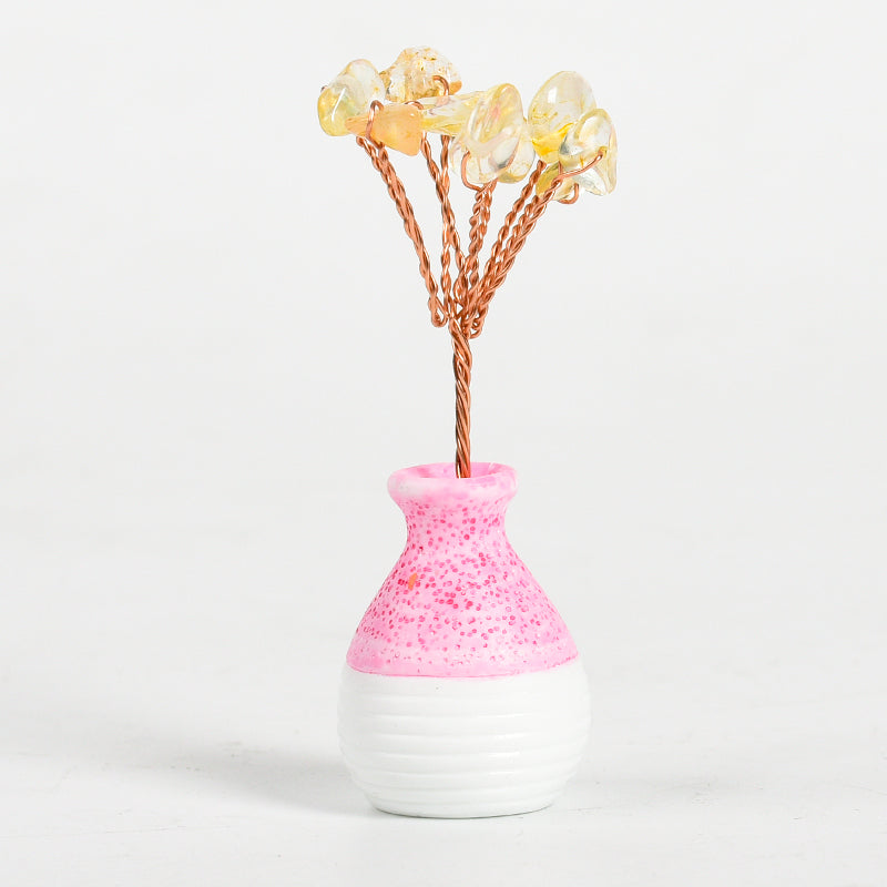 Mini Vase Crystal Tree