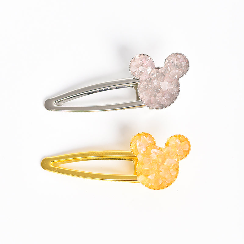 crystal Mickey Mouse hairpin