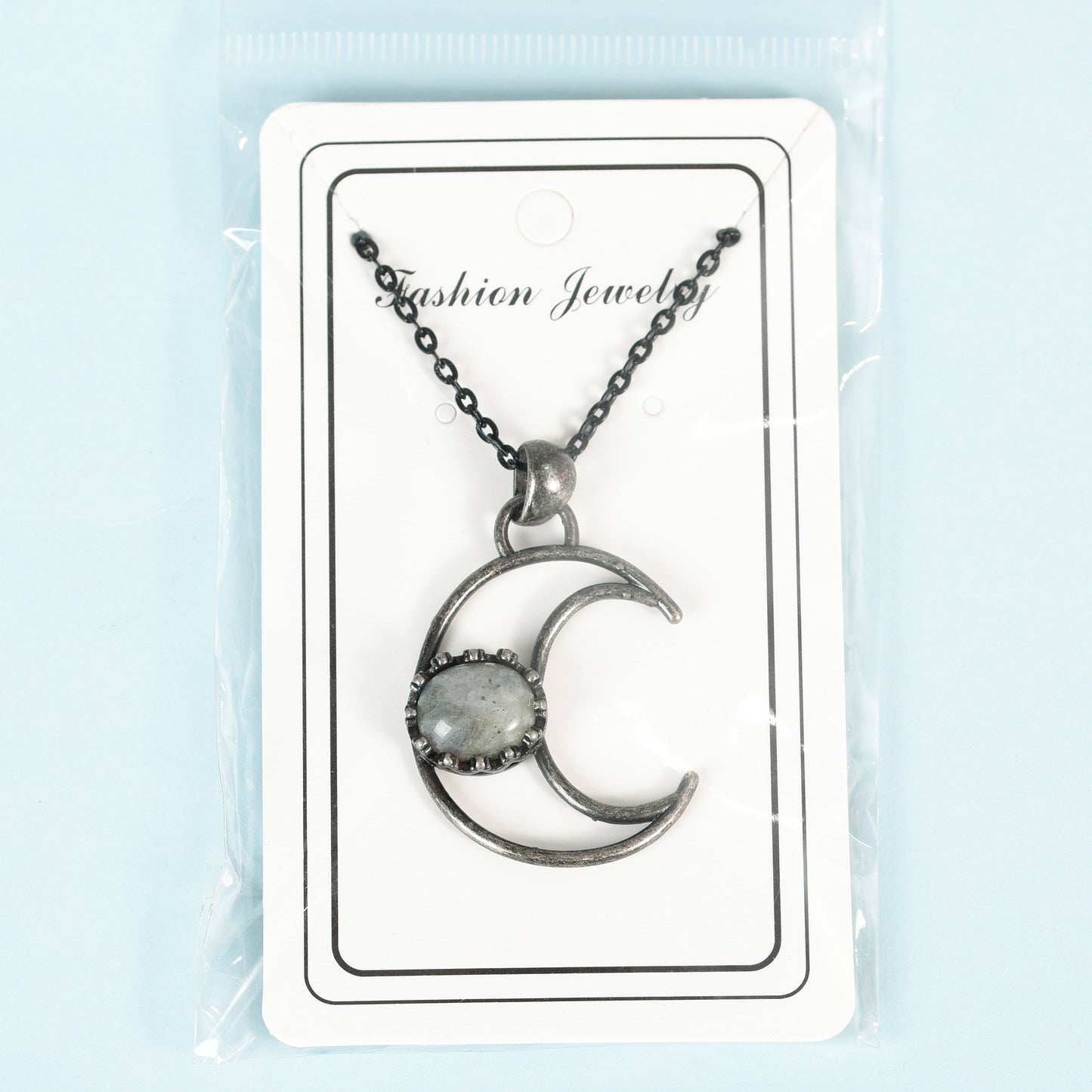 Oval Cut WIth Moon Pendant