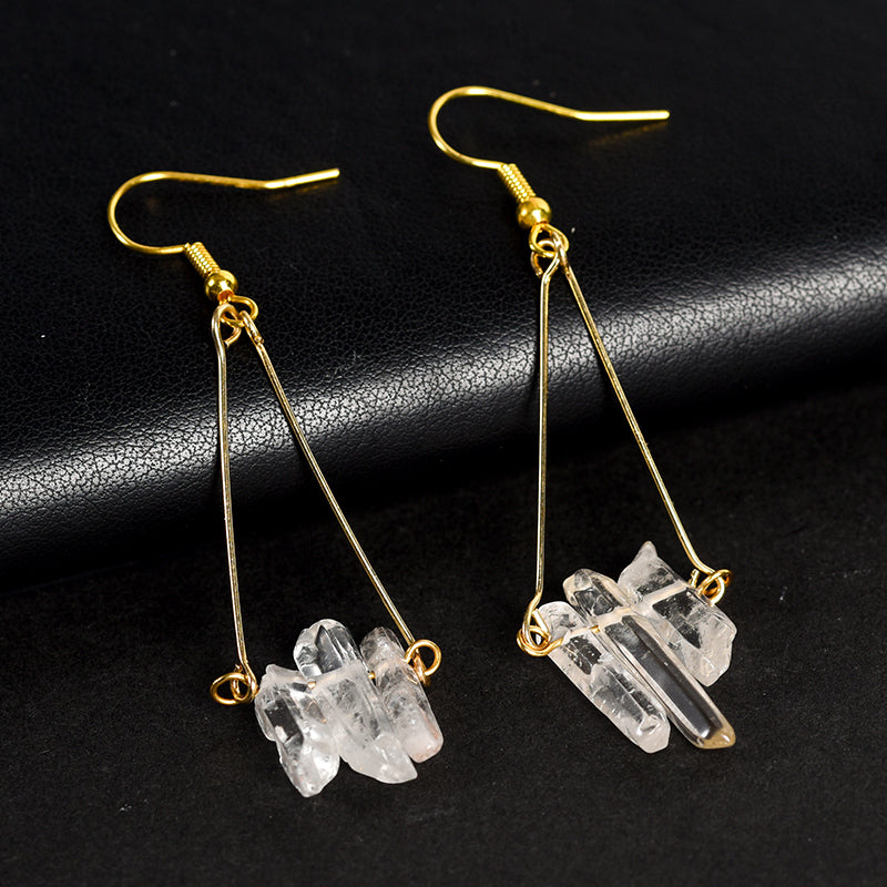 Clear Quartz Teeth Earring