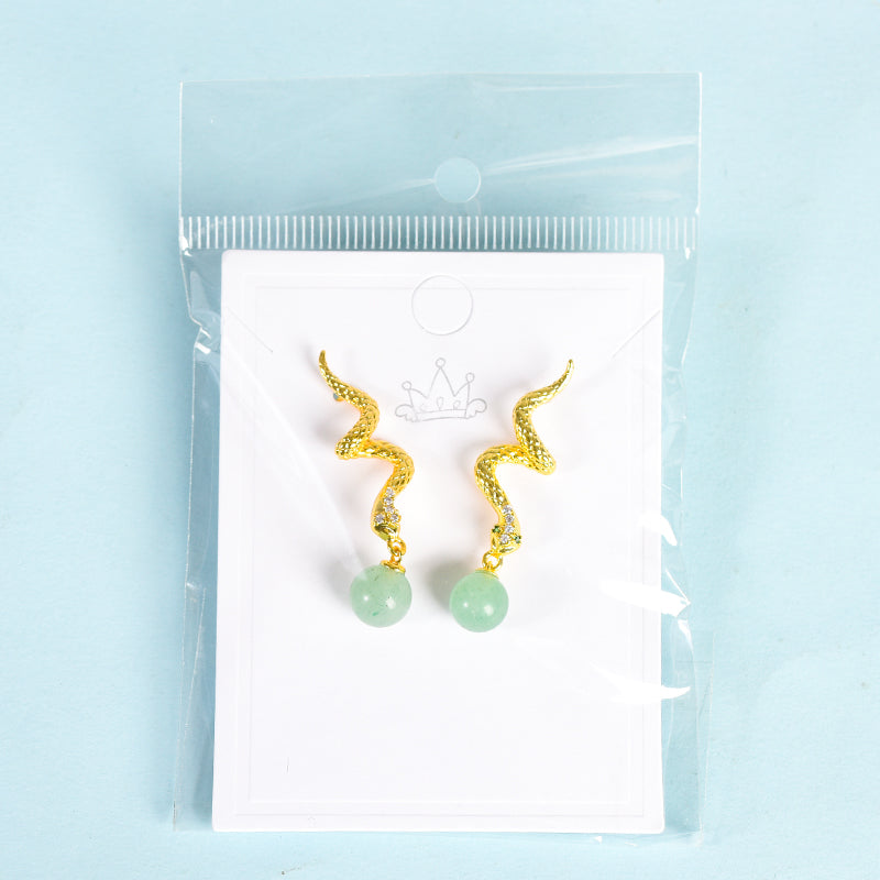 Bead Snake Earring