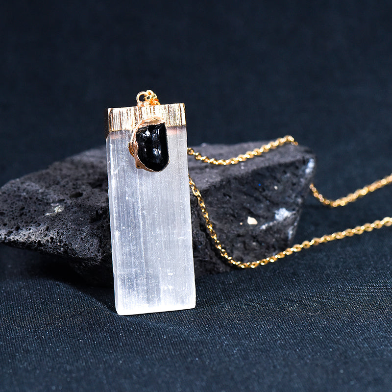 Gilded Selenite Pendant