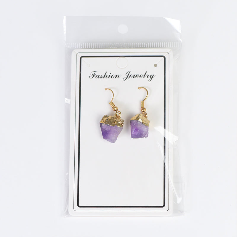 Amethyst Teeth Earring