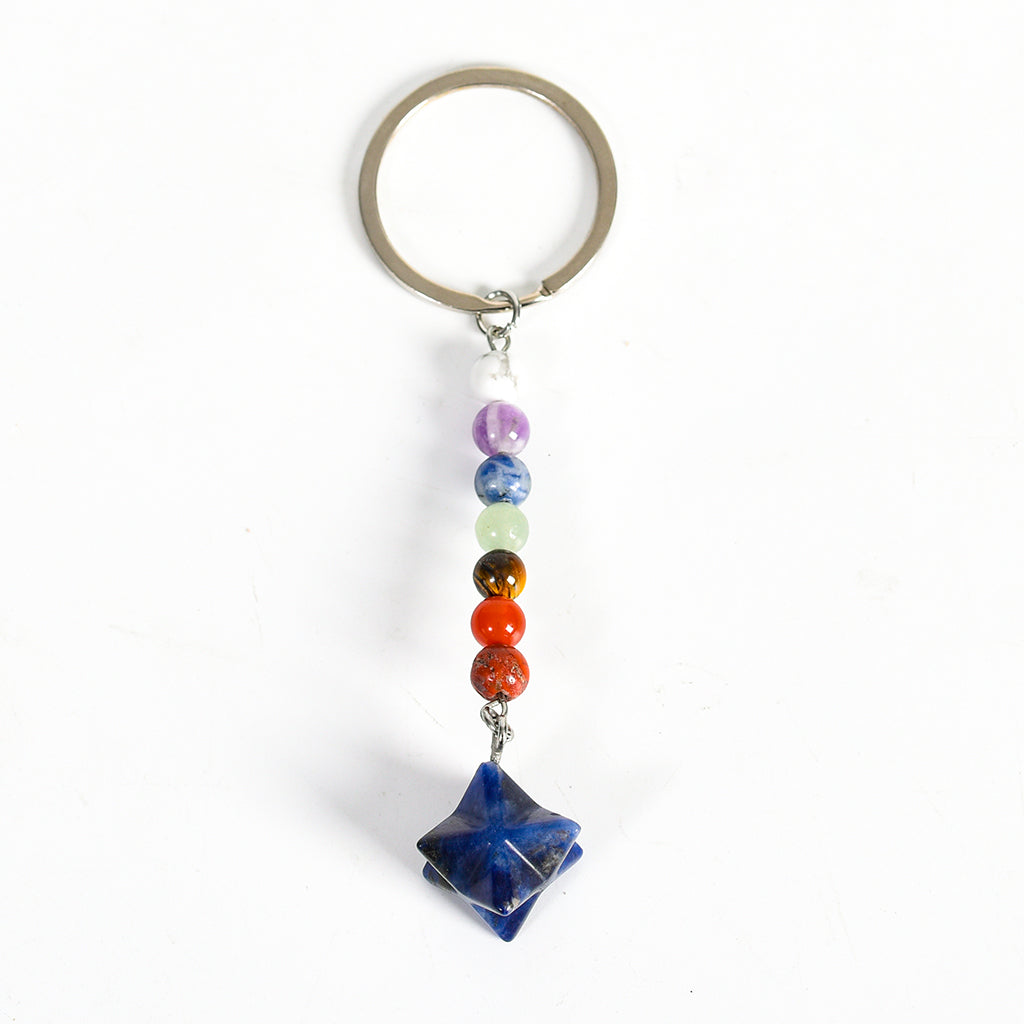 seven chakras Merkaba keychain