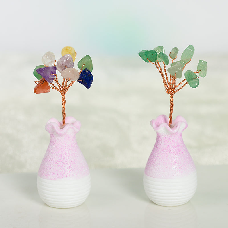 Mini Vase Crystal Tree