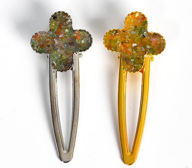 crystal Plum hairpin