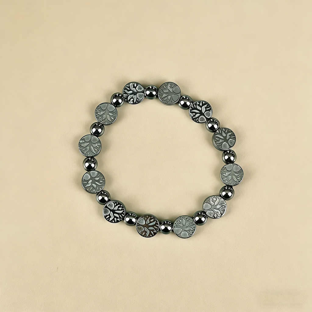 Hematite  Beaded Bracelet