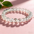 Aura Coated Clear Quartz  Beaded Bracelet