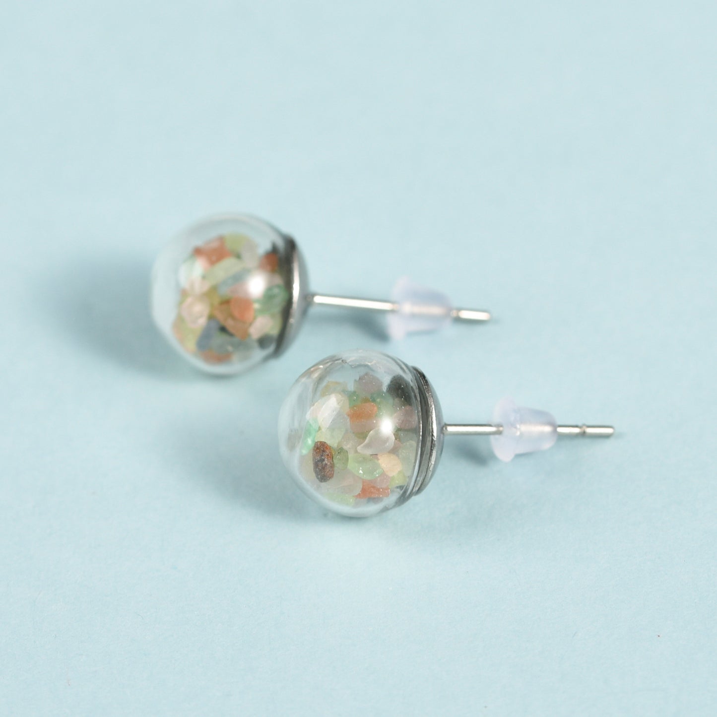 Chips Glass Ball Earrings