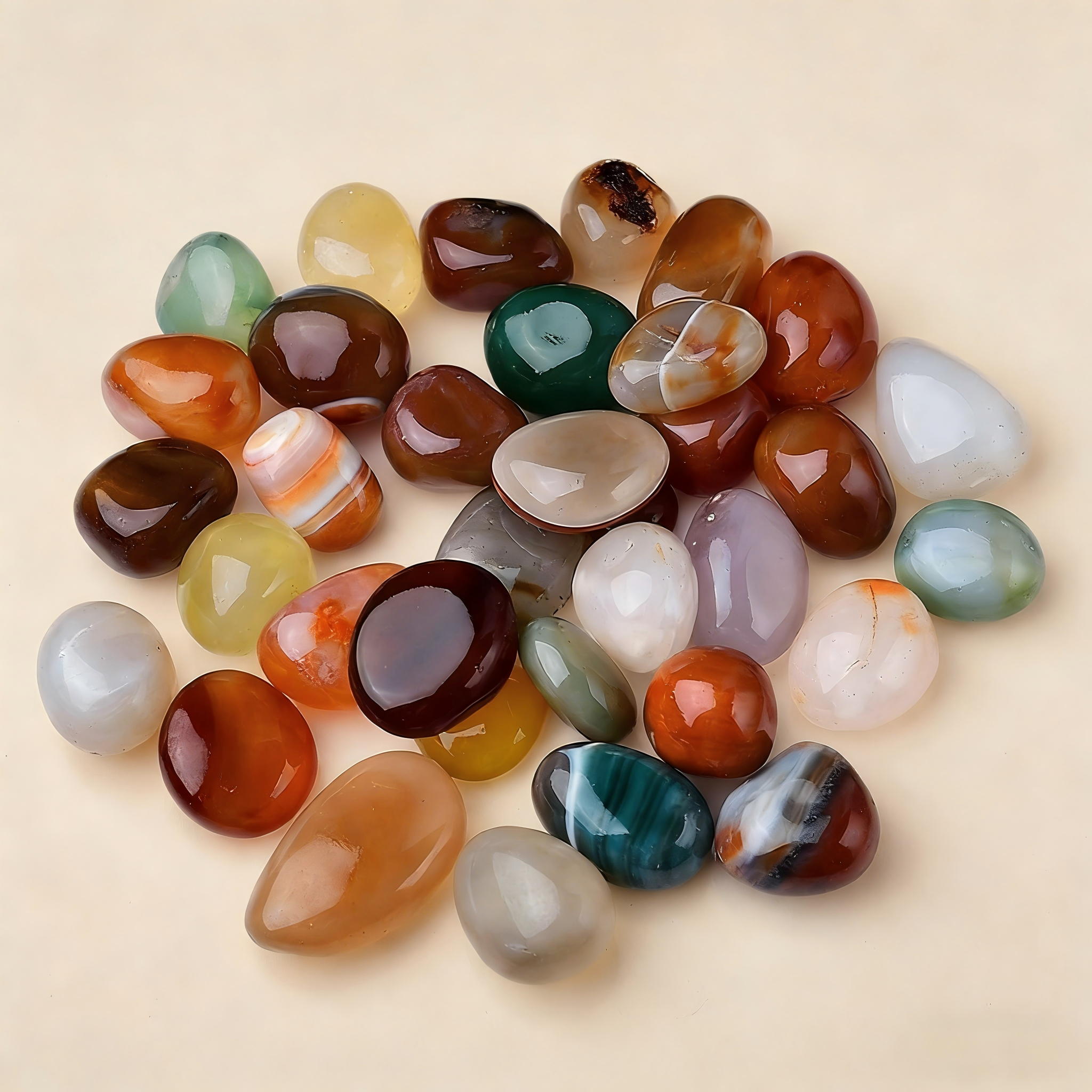 Mixed Agate - Tumble & Cube