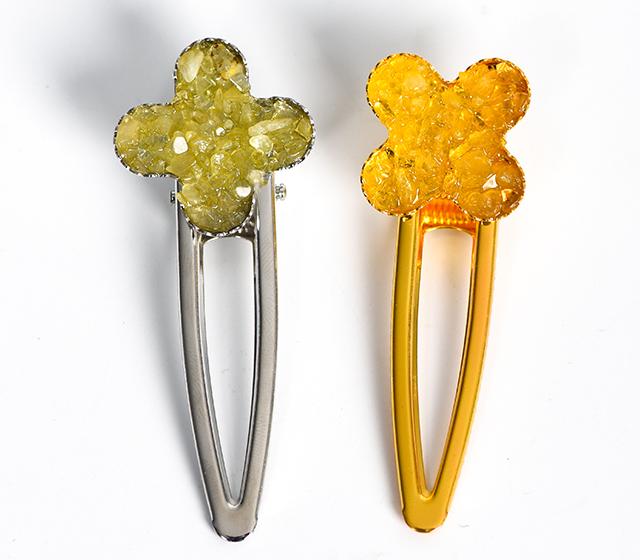 crystal Plum hairpin