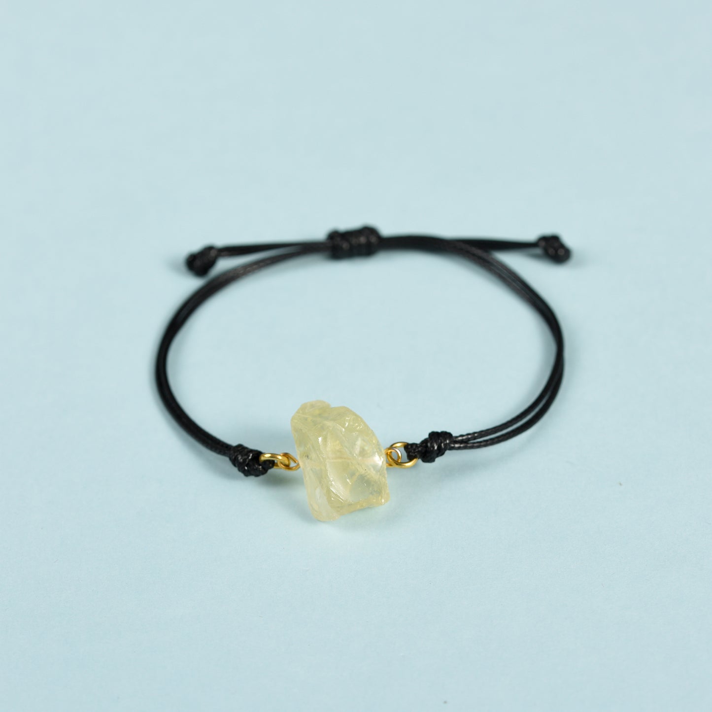 Raw Stone Bracelet (Leather Rope)