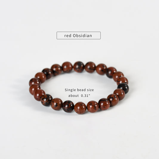 Mahogany Obsidian Bracelet 6mm 8mm 10 mm