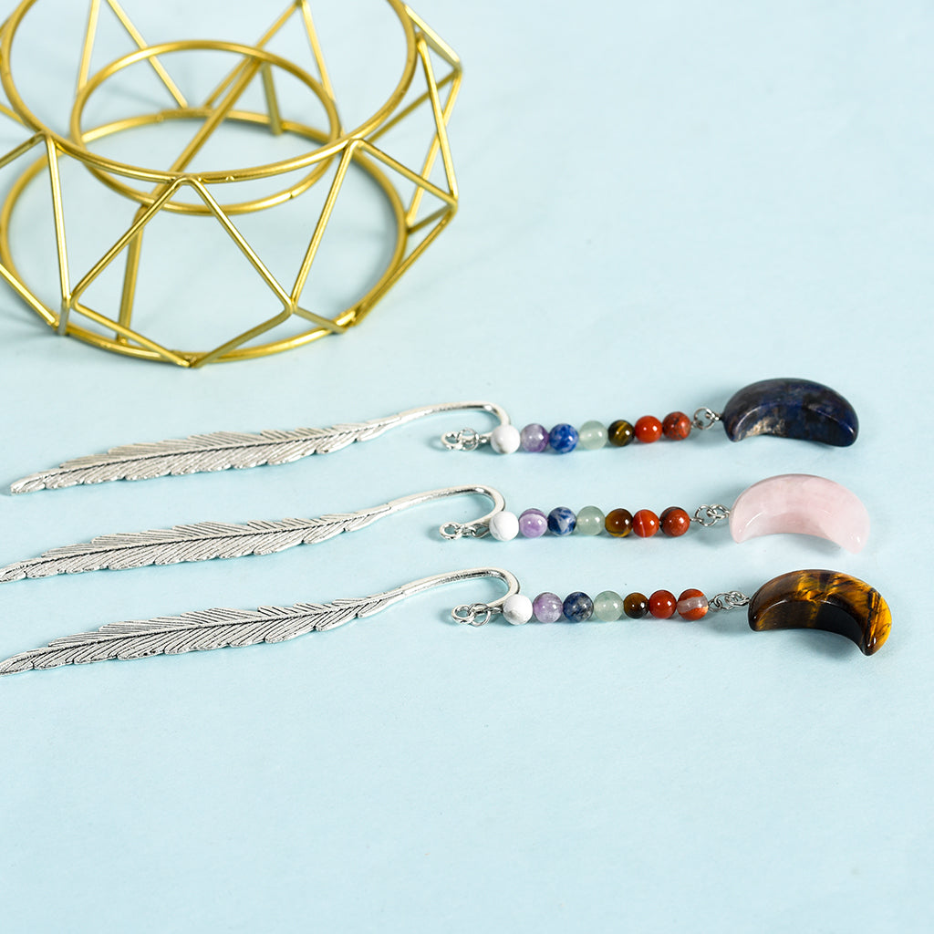 seven chakras Moon Feather Bookmark