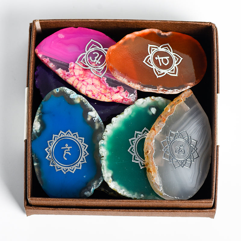 Seven Chakra Agate Set