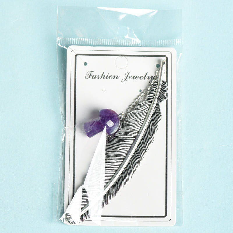 Mini Mushroom Feather Bookmark