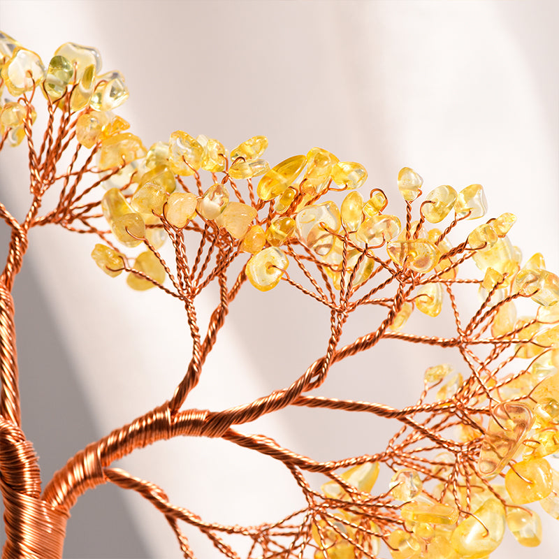 Lotus Glaze Citrine Crystal Tree